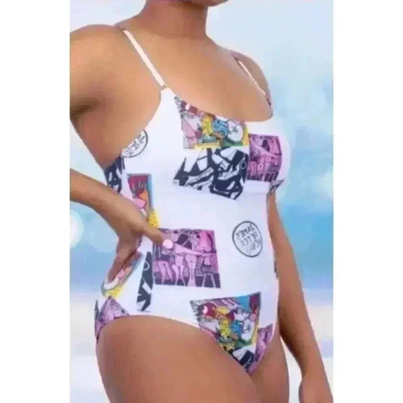Swimnista James Peter Henry Marvelous Artwork Swimsuit, Sz M - Picture 1 of 7